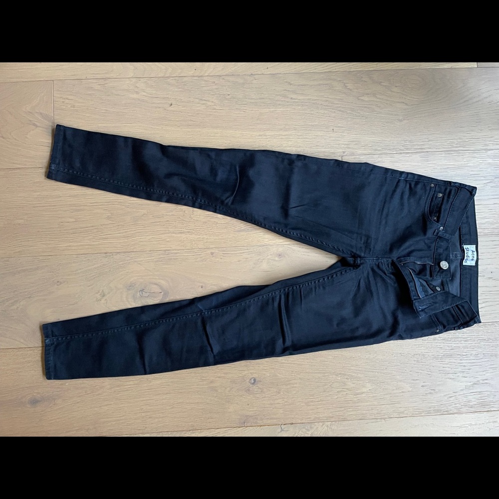 Acne skin 5 skinny jeans in indie, blue/black ink